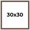 30x30 Wide Barnwood Picture Frame with UV-Resistant Acrylic & Acid Free Backing, Available in 6 Paint Finishes - Grey, Brown, White, and Black